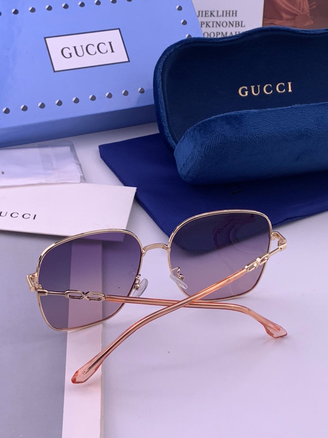 Gucci G3818 Metal Fashion Red Lens Sunglasses for Men & Women - 431356 - detail image 6
