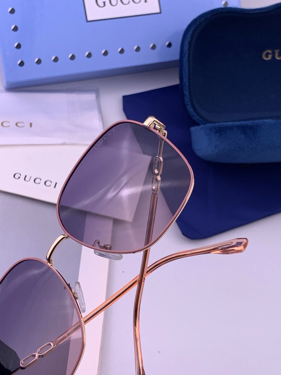 Gucci G3818 Metal Fashion Red Lens Sunglasses for Men & Women - 431356 - detail image 5