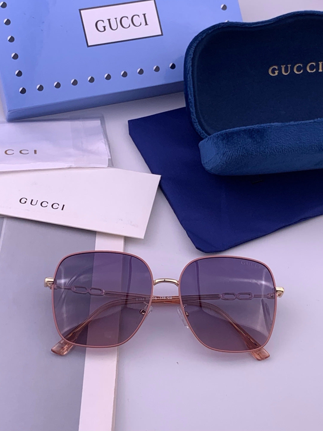 Gucci G3818 Metal Fashion Red Lens Sunglasses for Men & Women - 431356 - detail image 7