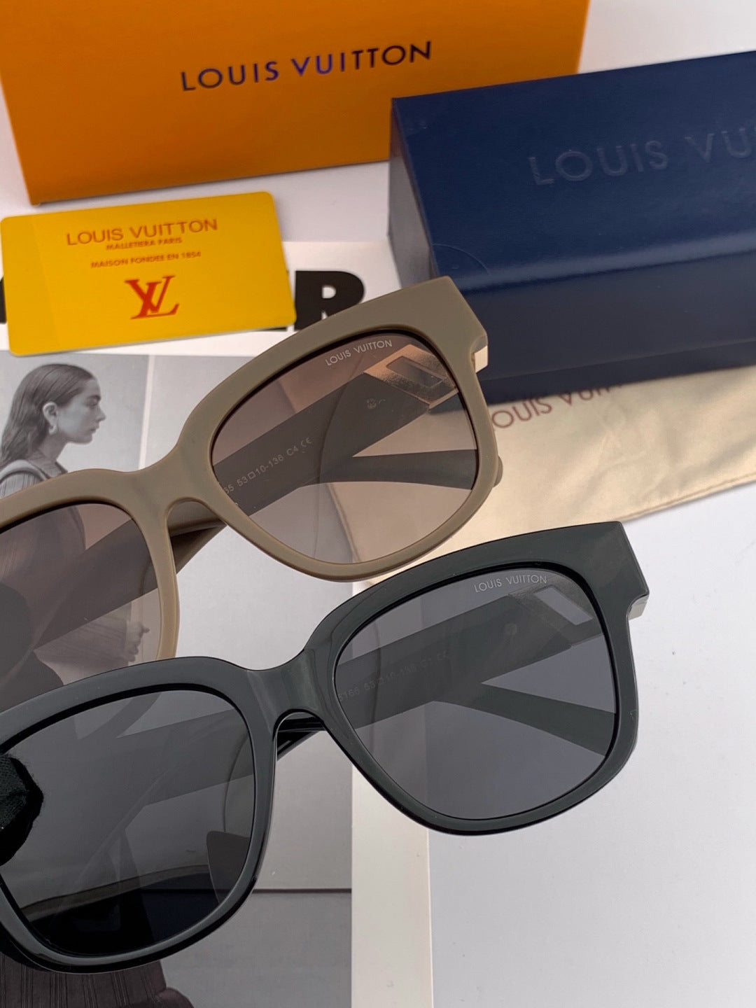 Louis Vuitton L5516 Polarized Square Brown Lens Sunglasses for Men & Women - detail image 5