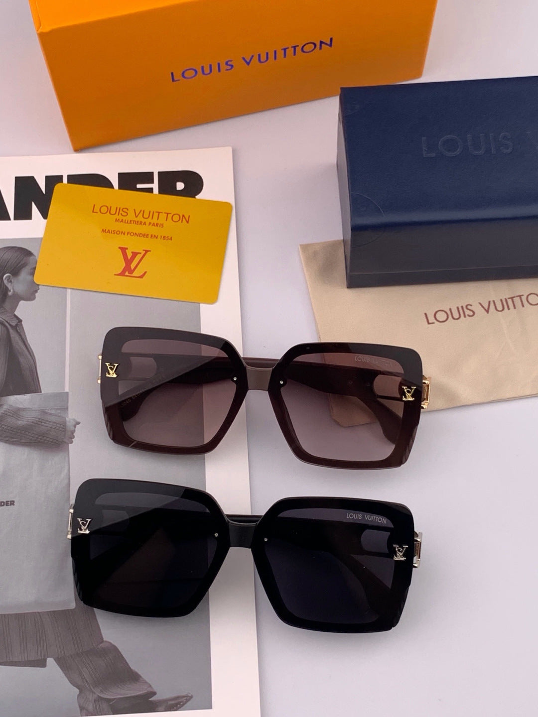 Louis Vuitton L5304 Polarized Square Gold Lens Sunglasses for Men & W - 431176 - detail image 7