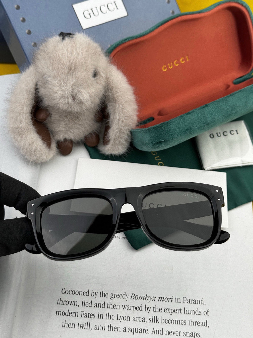 Gucci G9108 Polarized Square Red Lens Sunglasses for Men & Women