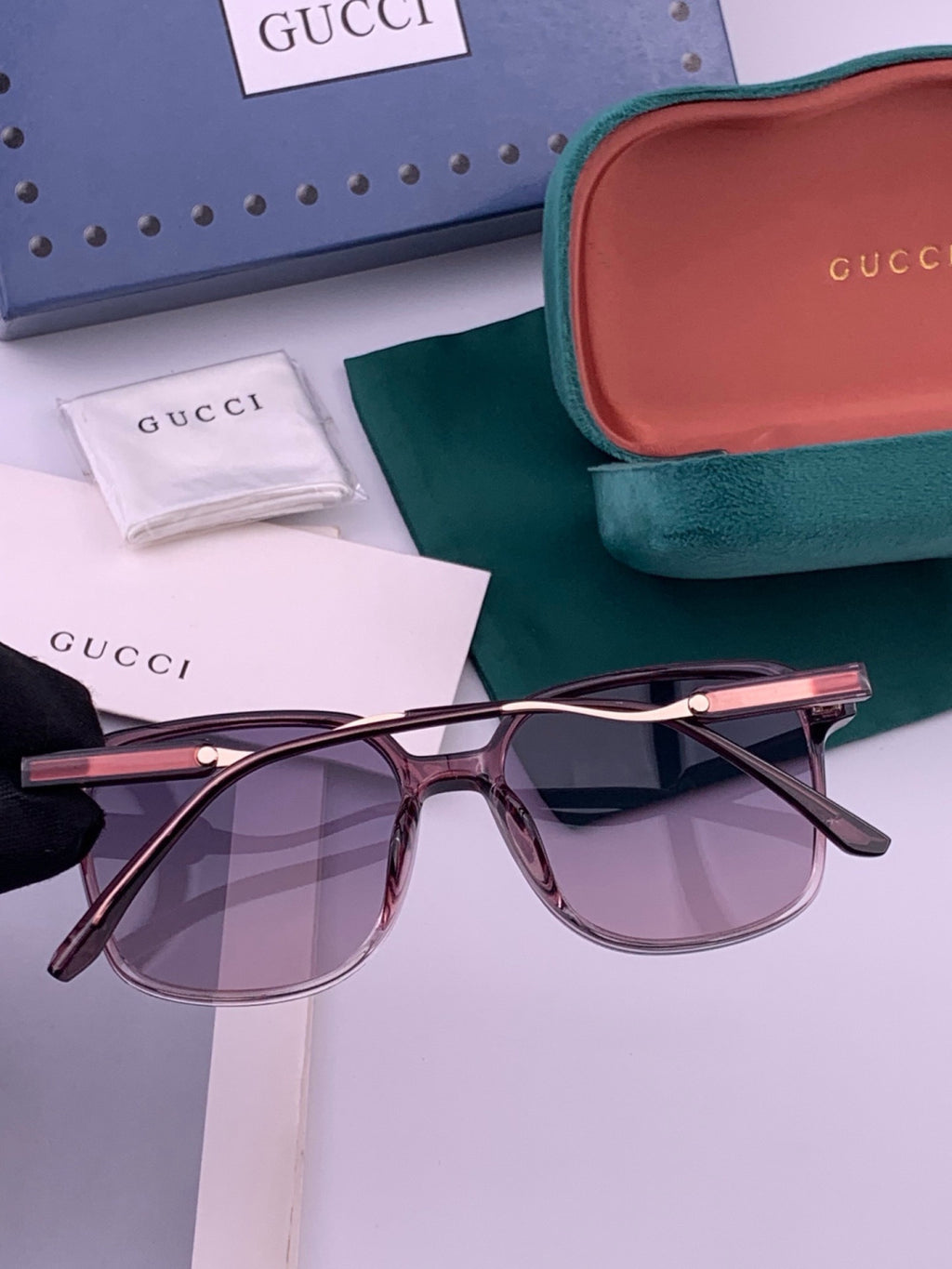 Gucci G7231 Metal Fashion Red Lens Sunglasses for Men & Women - 431326 - detail image 6