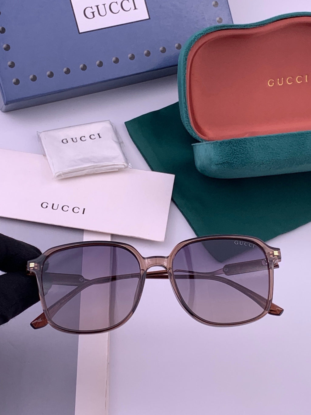Gucci G7231 Metal Fashion Red Lens Sunglasses for Men & Women - 431328