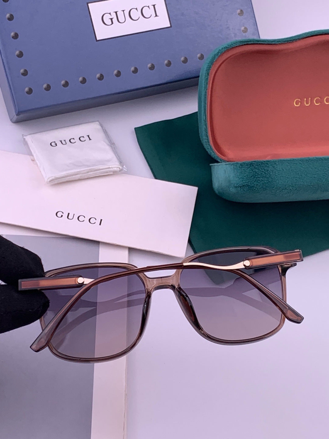 Gucci G7231 Metal Fashion Red Lens Sunglasses for Men & Women - 431328 - detail image 6