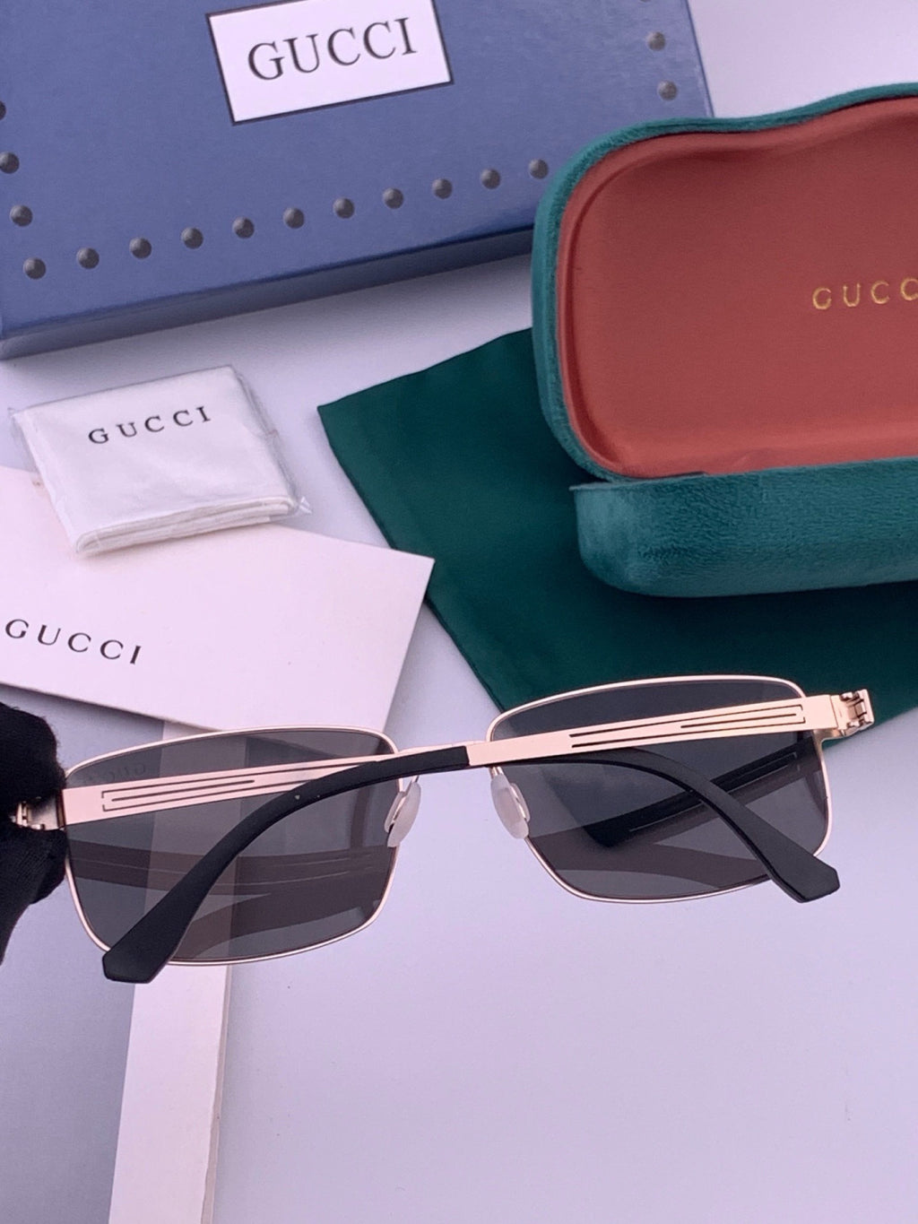 Gucci G4805 Polarized Aviator Black Lens Sunglasses for Men - 431330 - detail image 4