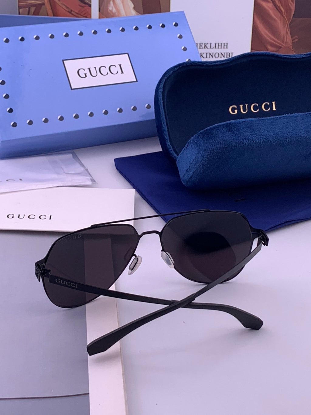 Gucci G3501 Fashion Gold Lens Sunglasses for Men & Women - detail image 6