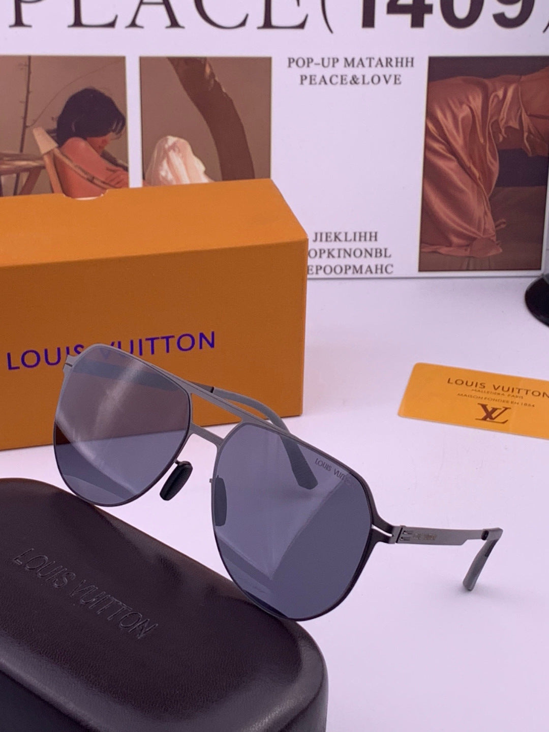 Louis Vuitton L712 Fashion Brown Lens Sunglasses for Men & Women - 431155 - detail image 2