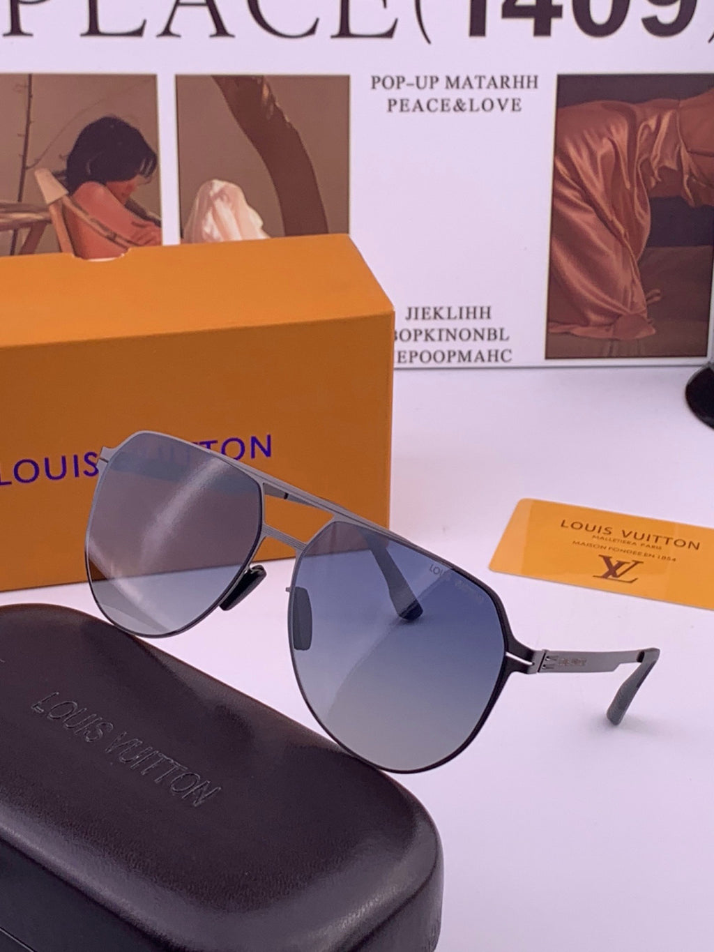 Louis Vuitton L712 Fashion Black Lens Sunglasses for Men & Women - 431156 - detail image 2