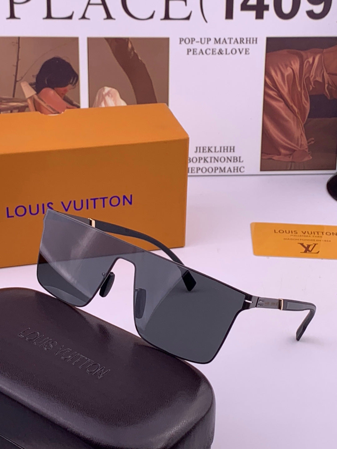 Louis Vuitton L016 Fashion Black Lens Sunglasses for Men & Women - 431160 - detail image 2