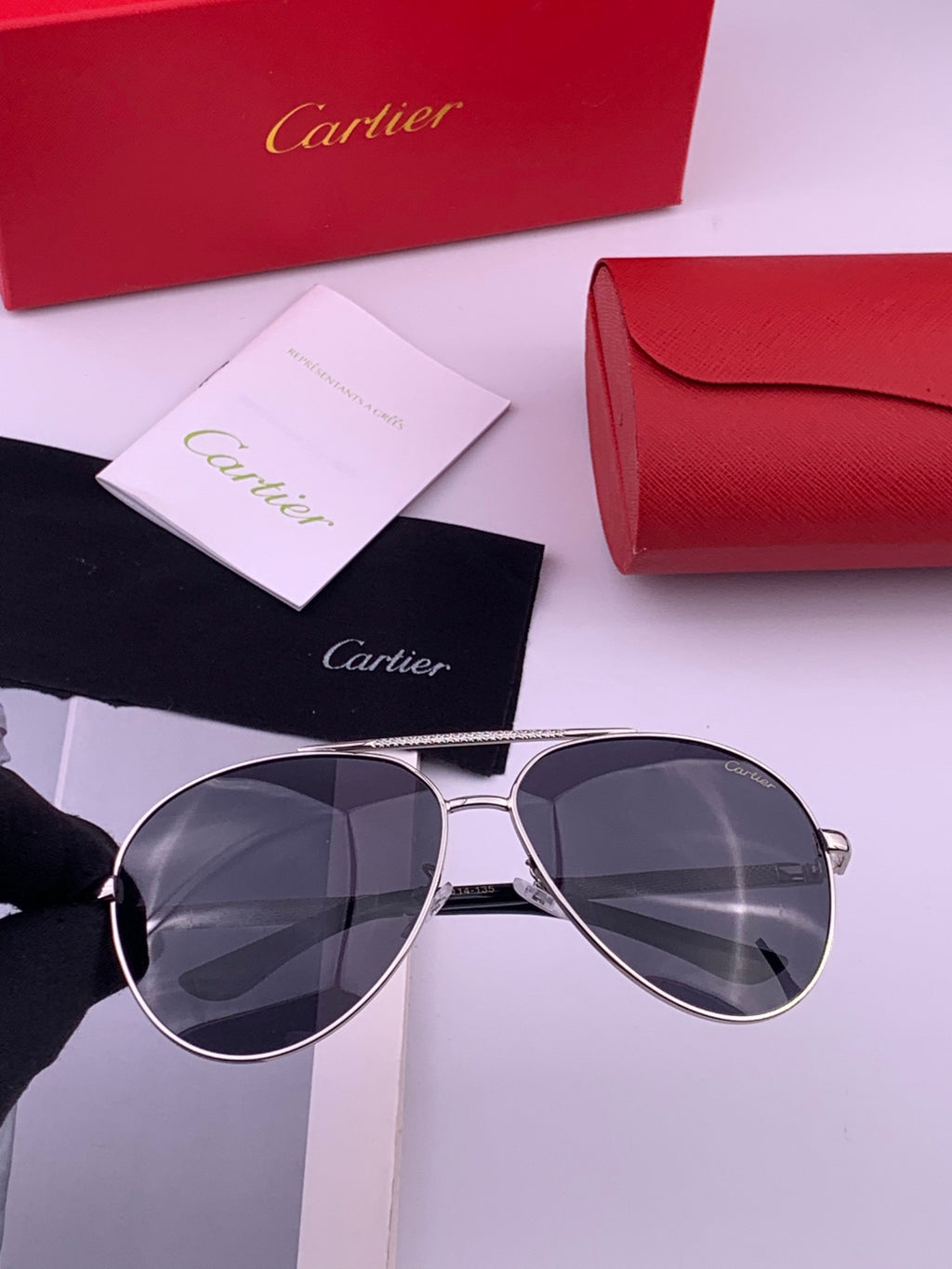 Cartier CK4080 Polarized Fashion Gold Lens Sunglasses for Men & Women