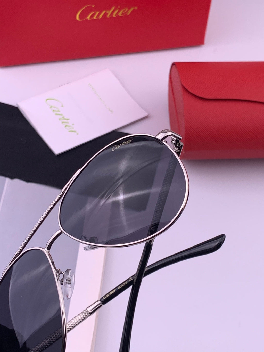 Cartier CK4080 Polarized Fashion Gold Lens Sunglasses for Men & Women - detail image 6
