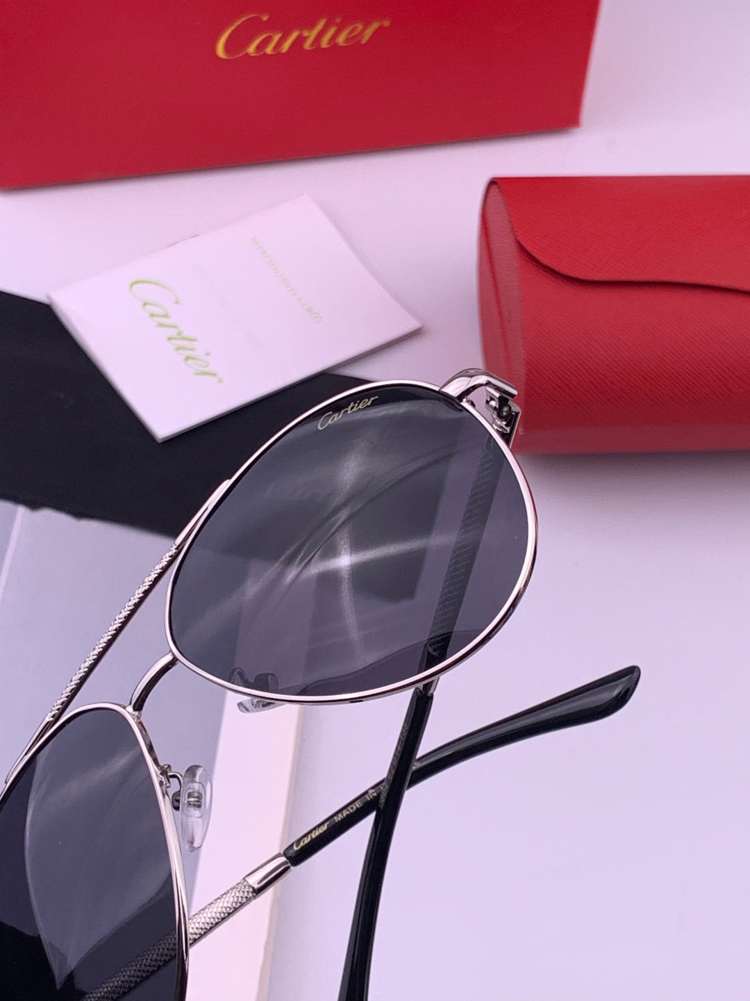 Cartier CK4080 Polarized Fashion Gold Lens Sunglasses for Men & Women - detail image 6
