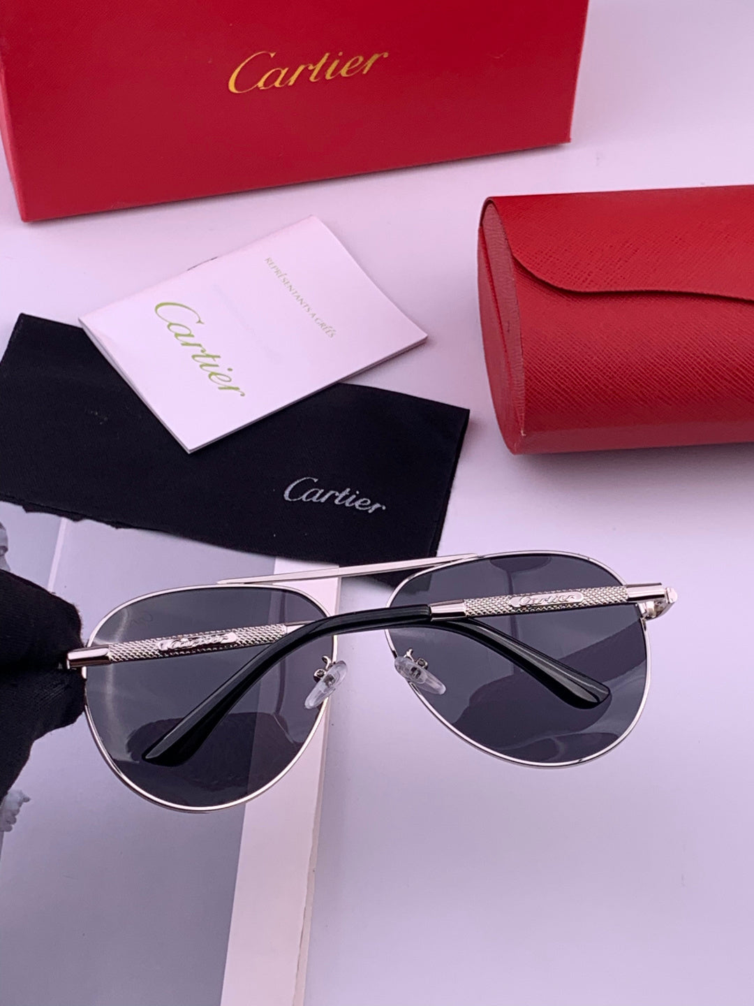Cartier CK4080 Polarized Fashion Gold Lens Sunglasses for Men & Women - detail image 4