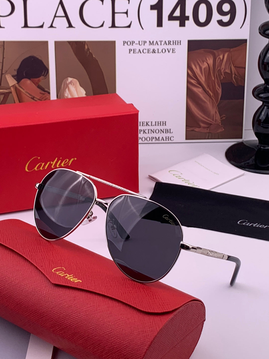 Cartier CK4080 Polarized Fashion Gold Lens Sunglasses for Men & Women - detail image 2
