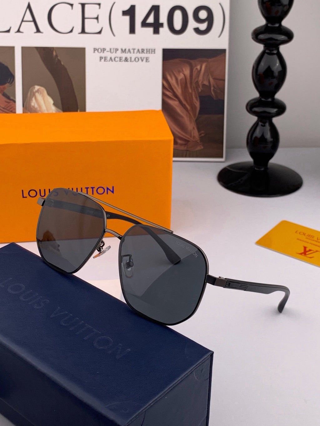 Louis Vuitton L88903 Polarized Aviator Gold Lens Sunglasses for Men - 448601 - detail image 3