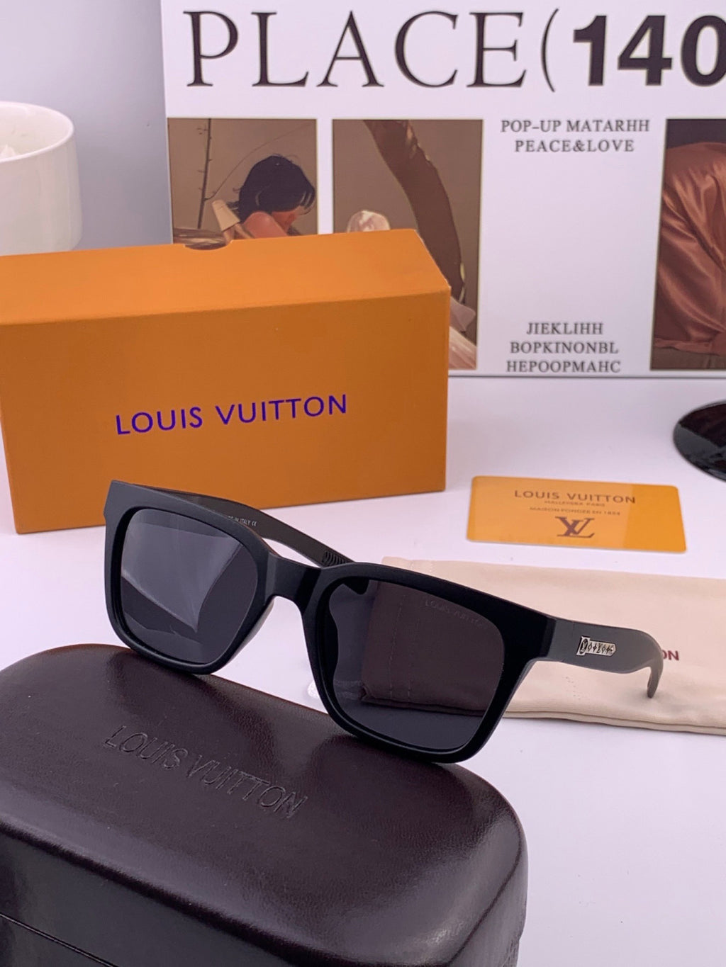 Louis Vuitton Fashion Black Lens Sunglasses for Men & Women - 448593 - detail image 5
