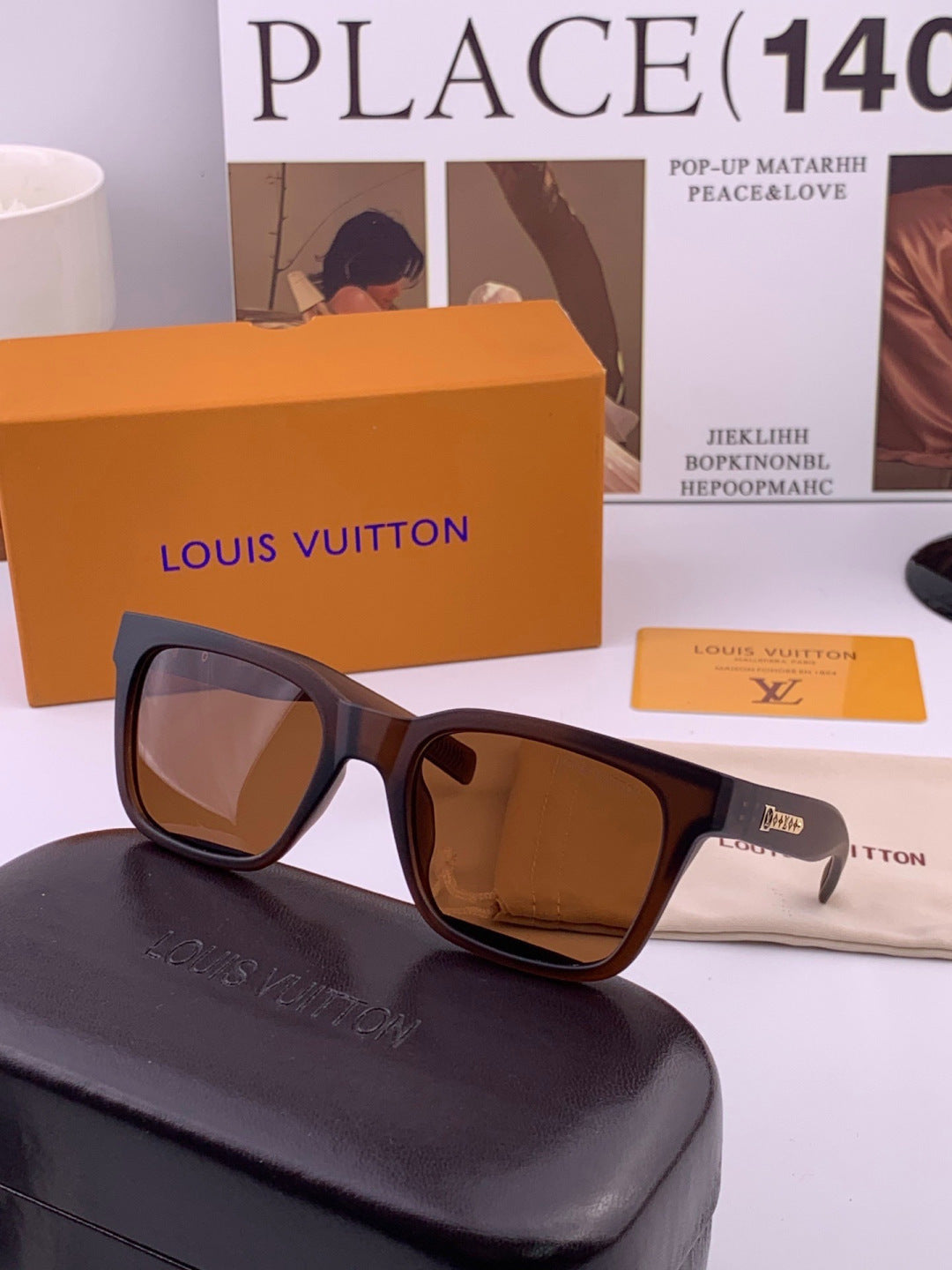 Louis Vuitton Fashion Black Lens Sunglasses for Men & Women - 448593 - detail image 3