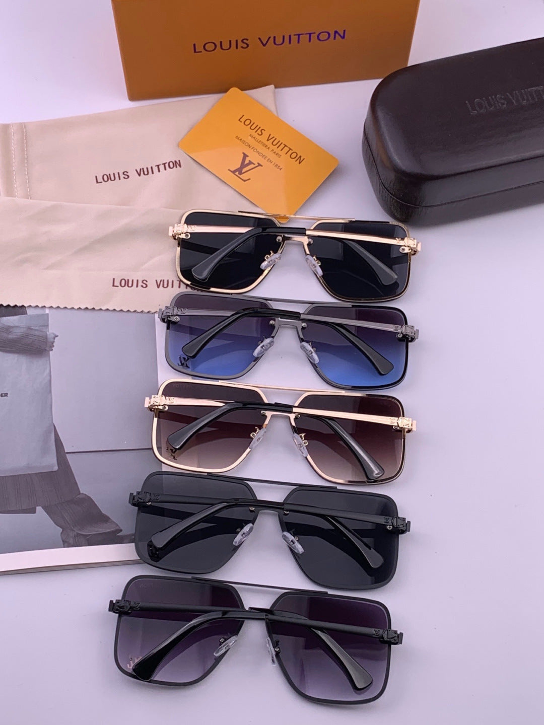 Louis Vuitton L91747 Aviator Orange Lens Sunglasses for Men & Women - 448595 - detail image 6