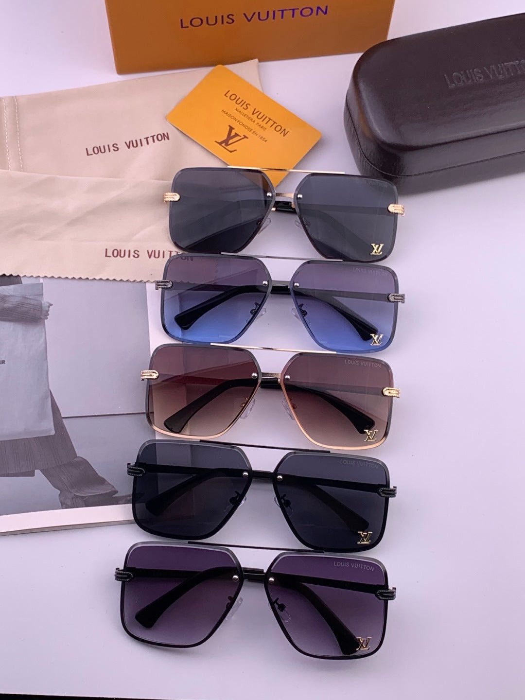 Louis Vuitton L91747 Aviator Orange Lens Sunglasses for Men & Women - 448595 - detail image 7