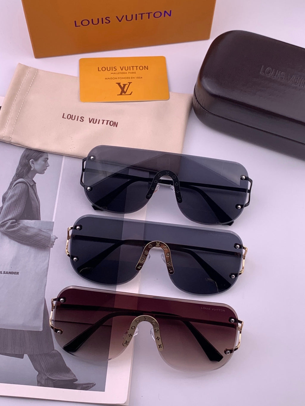 Louis Vuitton L61759 Aviator Gold Lens Sunglasses for Men & Women - 448598 - detail image 6