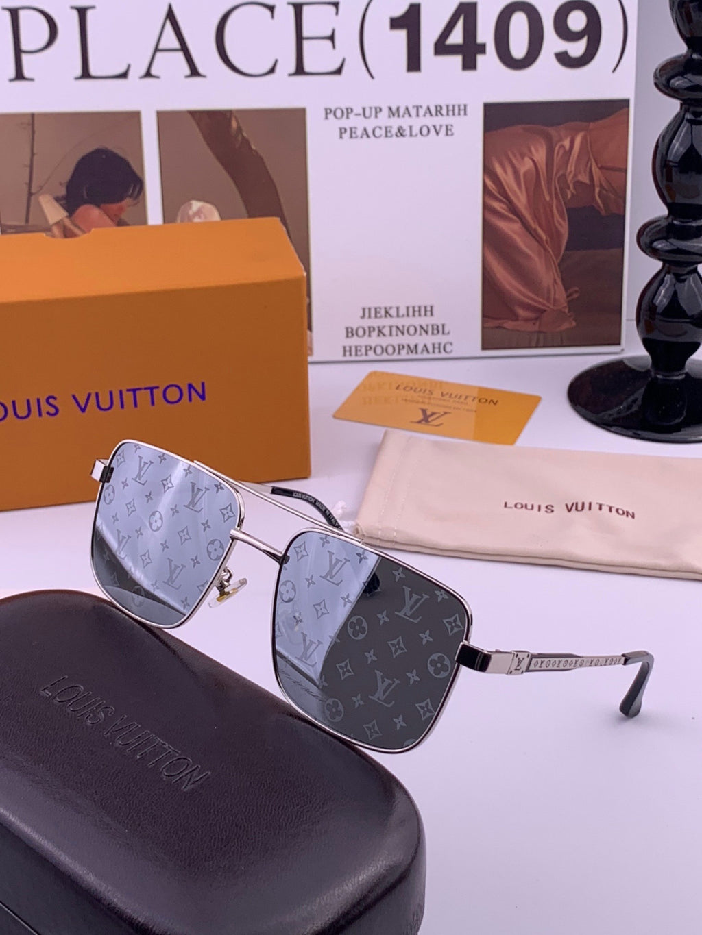 Louis Vuitton L3905 Aviator Gray Lens Sunglasses for Men & Women - 448599 - detail image 4