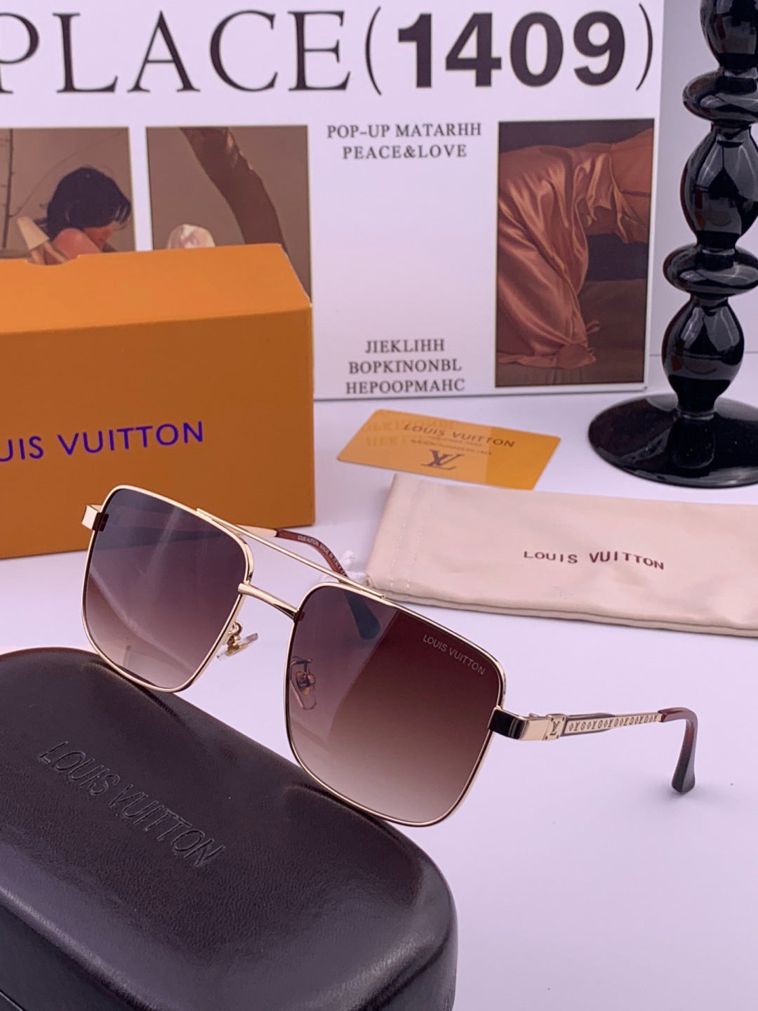 Louis Vuitton L3905 Aviator Gray Lens Sunglasses for Men & Women - 448599 - detail image 3