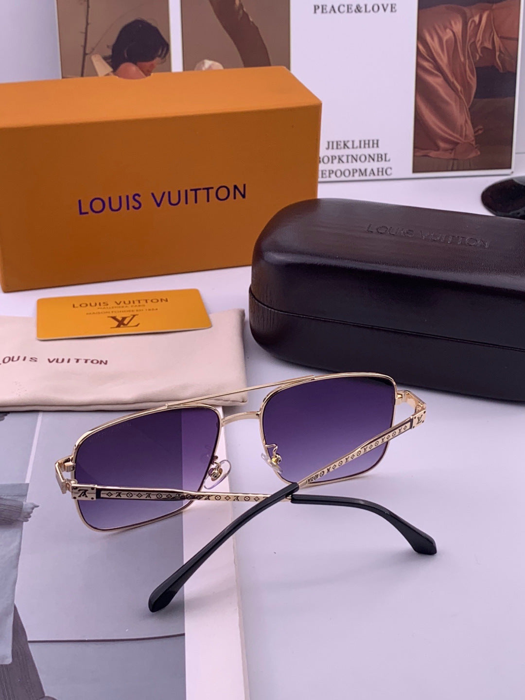 Louis Vuitton L3905 Aviator Gray Lens Sunglasses for Men & Women - 448600 - detail image 5
