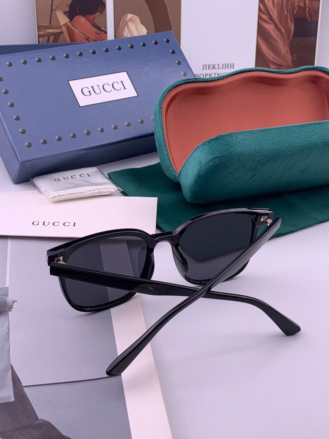 Gucci G62040 Polarized Square Black Lens Sunglasses for Men & Women - 448723 - detail image 4