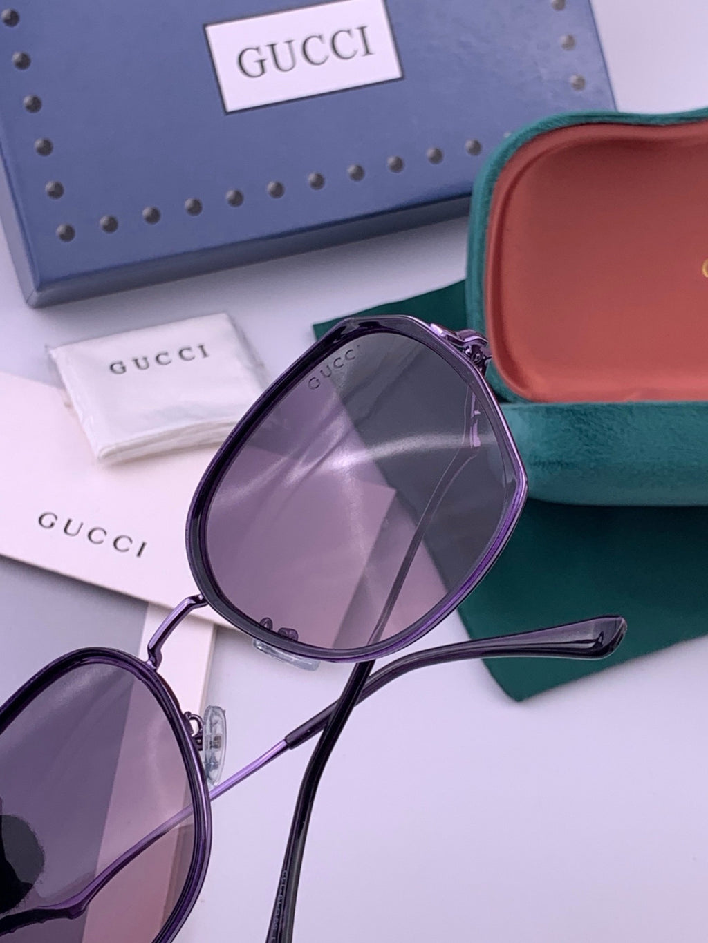 Gucci G6211 Polarized Square Brown Lens Sunglasses for Women - 448728 - detail image 6