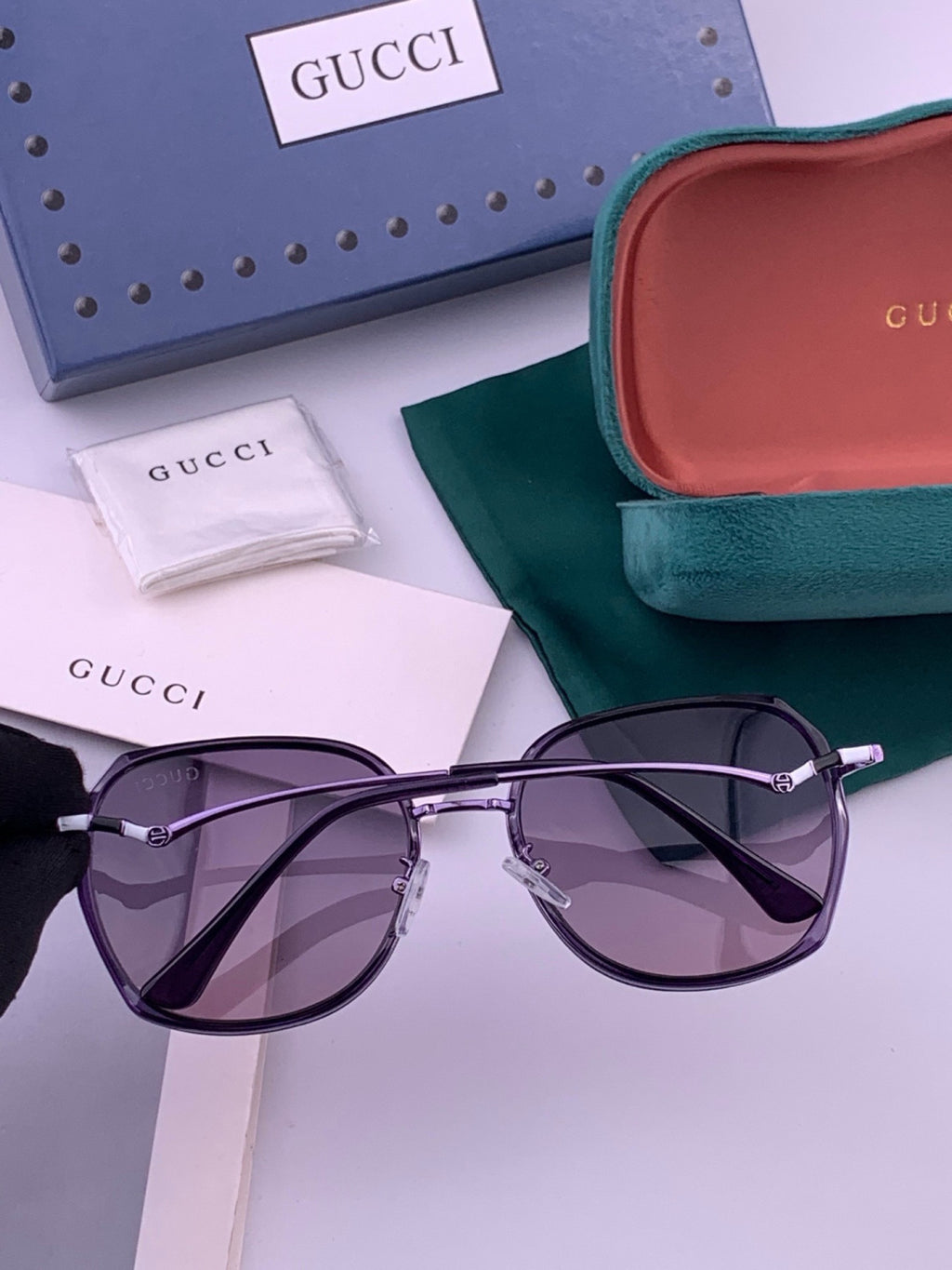 Gucci G6211 Polarized Square Brown Lens Sunglasses for Women - 448728 - detail image 4