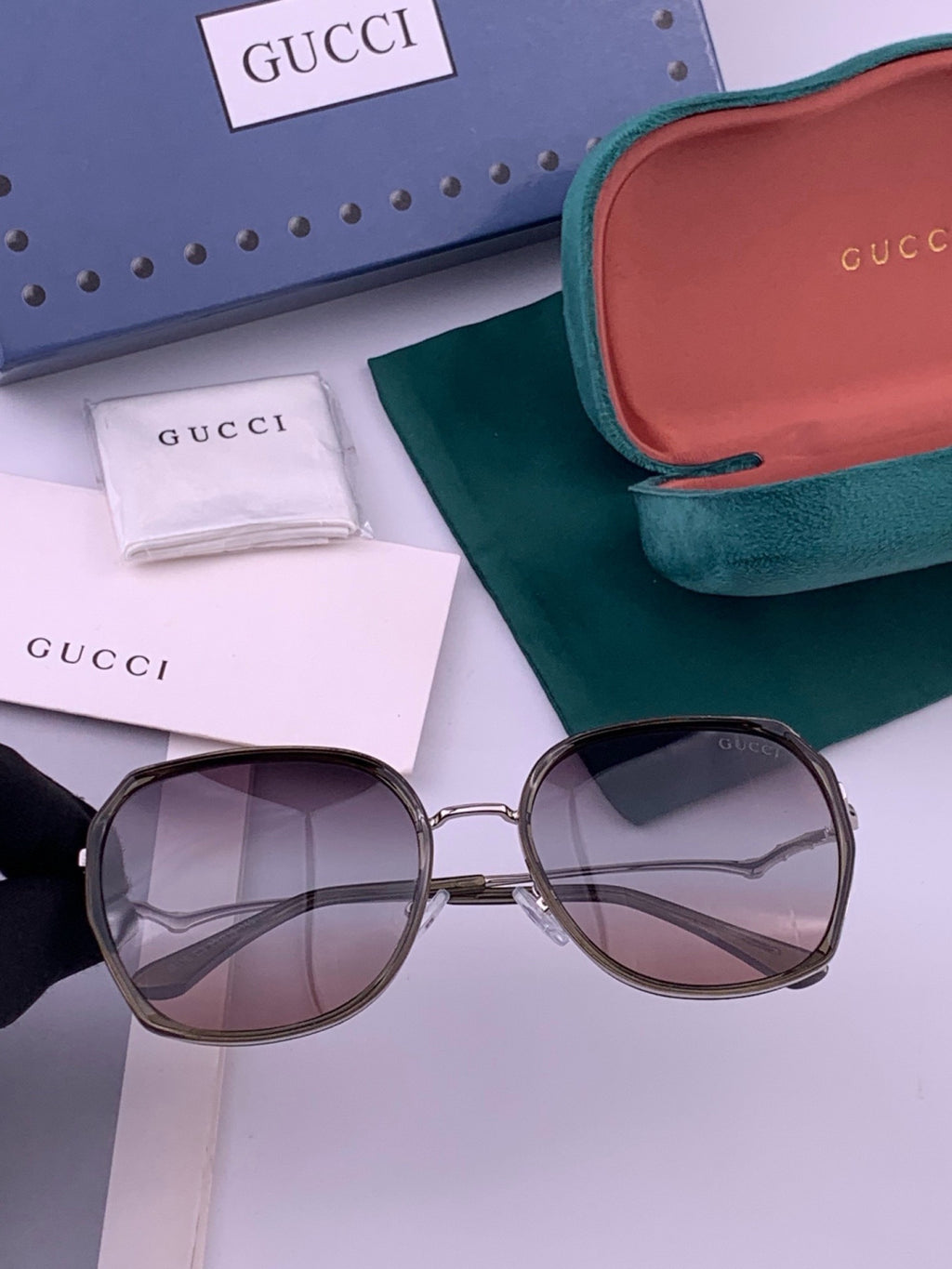 Gucci G6211 Polarized Square Brown Lens Sunglasses for Women - 448729