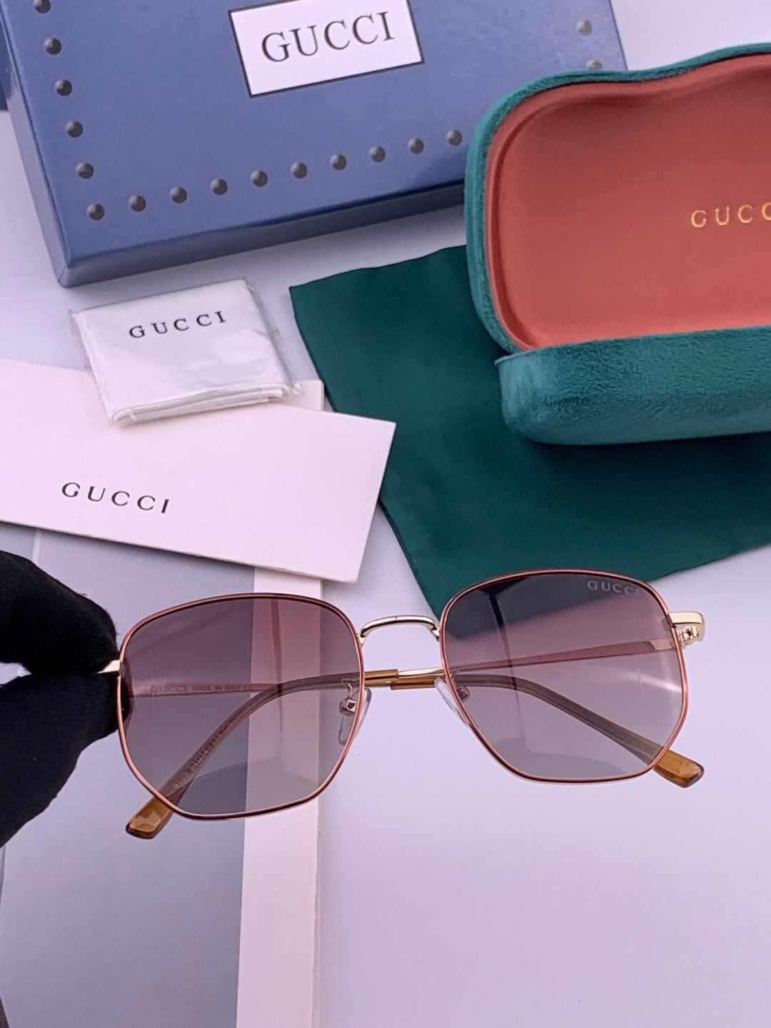 Gucci G9810 Polarized Oversized Black Lens Sunglasses for Men & Women - 448737