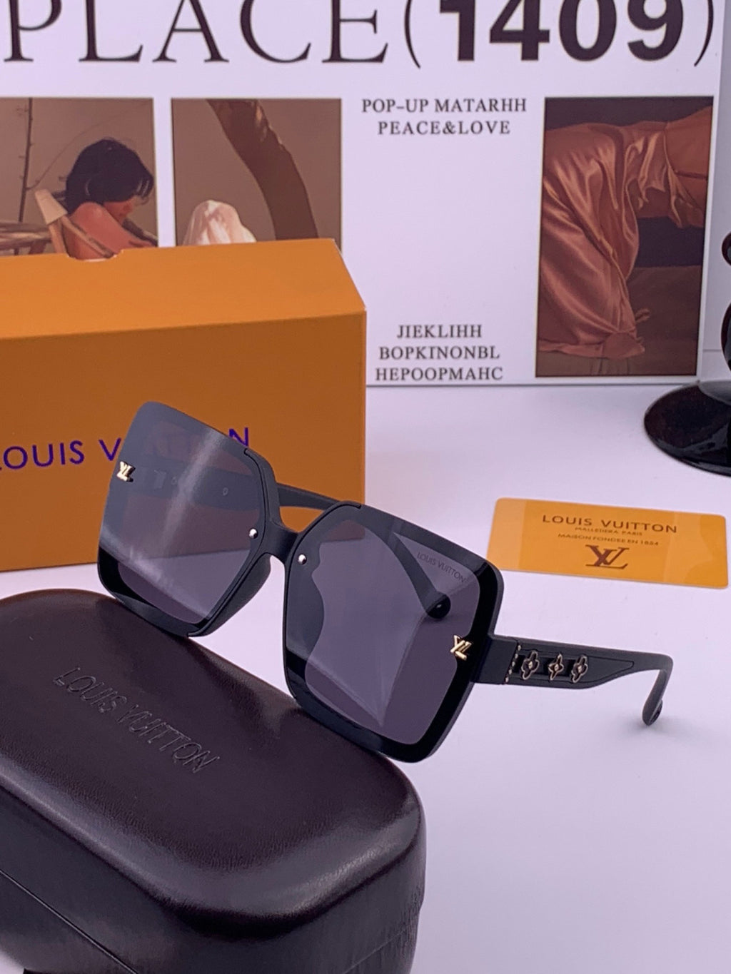 Louis Vuitton L5710 Polarized Square Brown Lens Sunglasses for Men & - 448518 - detail image 2