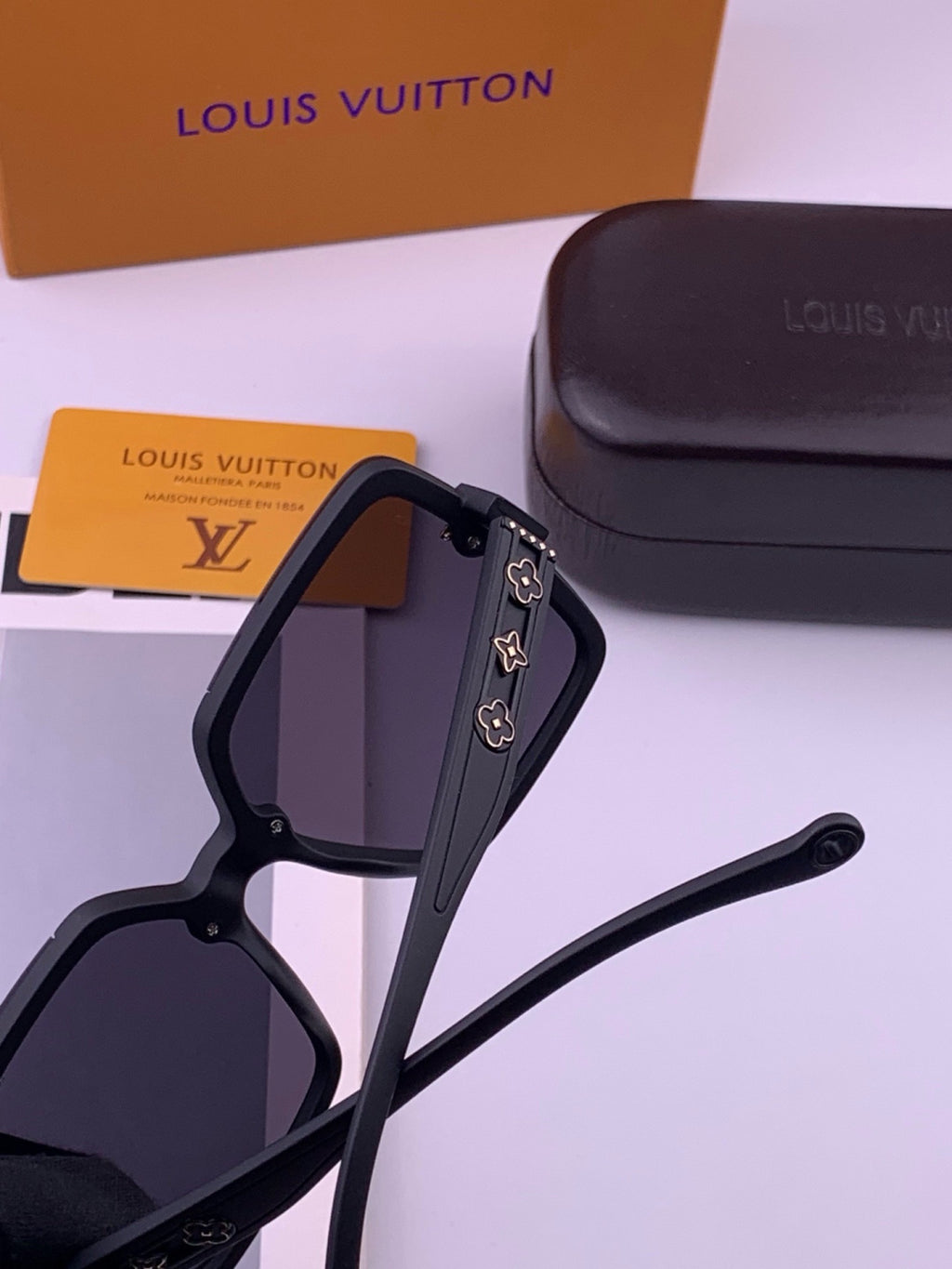 Louis Vuitton L5710 Polarized Square Brown Lens Sunglasses for Men & - 448518 - detail image 4