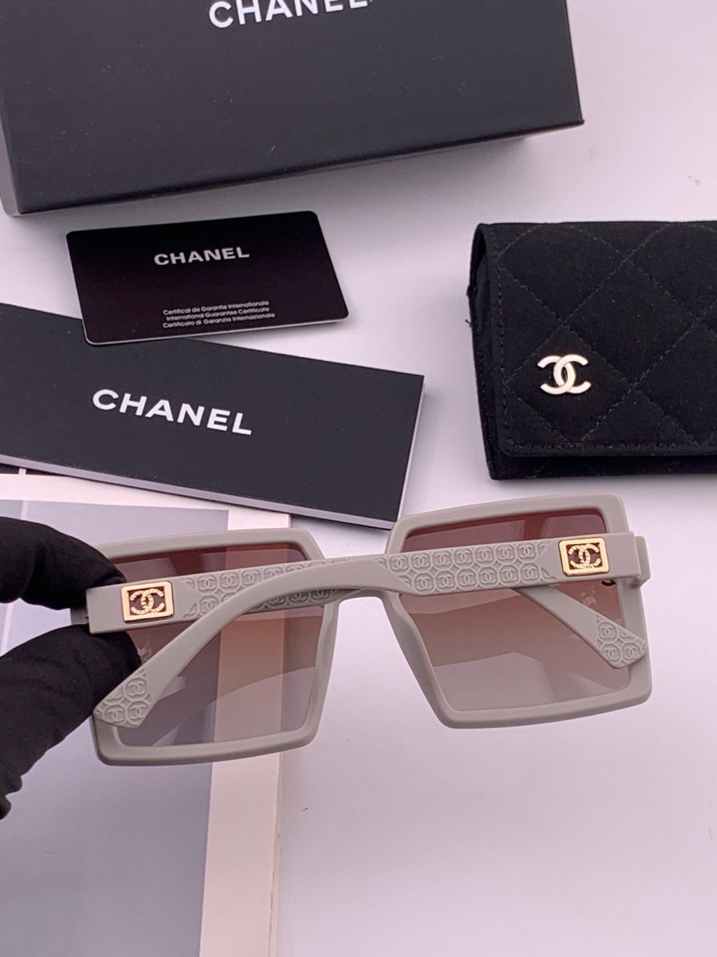 Chanel CH5250 Polarized Square Brown Lens Sunglasses for Women - 449052 - detail image 7