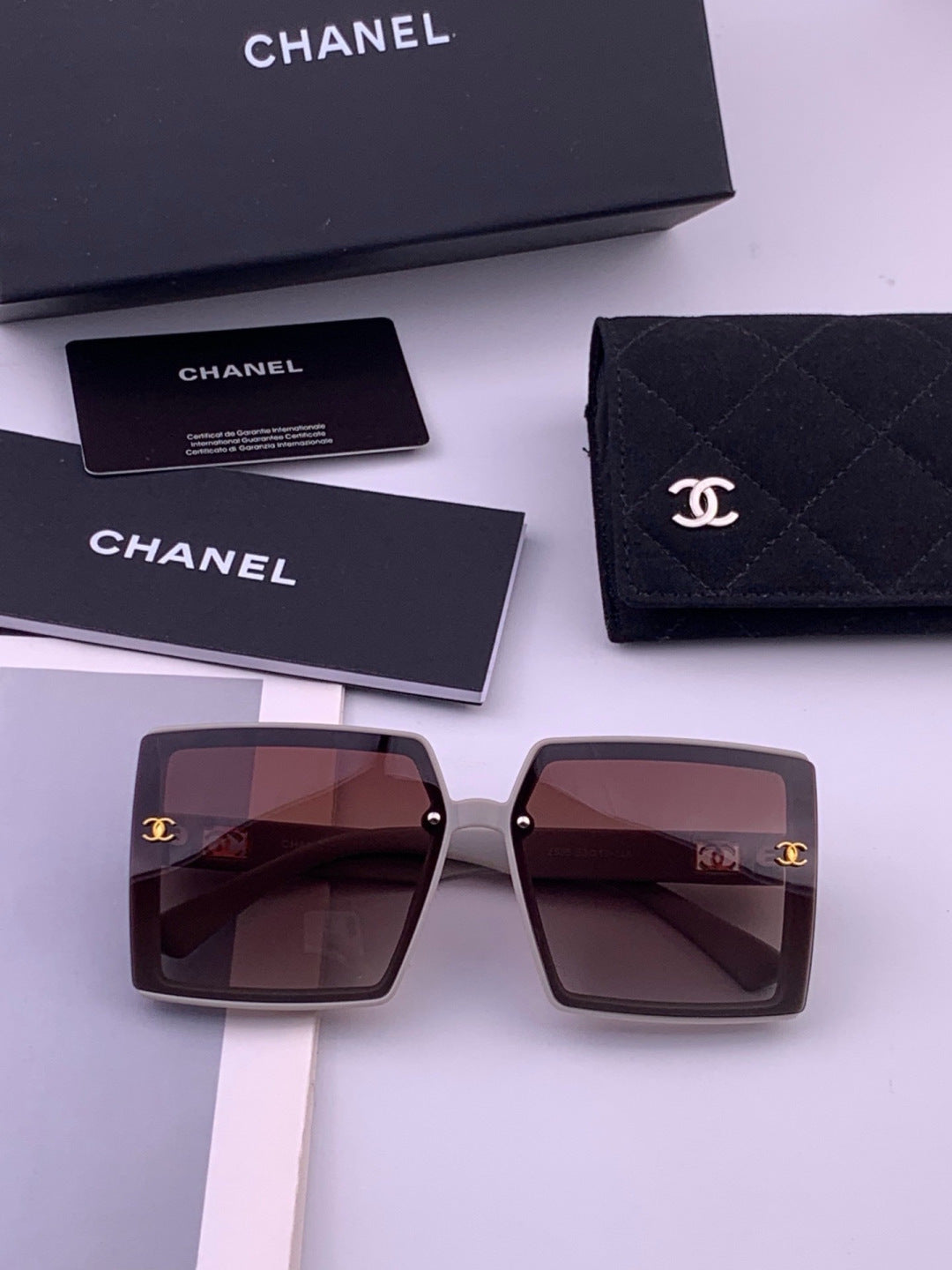 Chanel CH5250 Polarized Square Brown Lens Sunglasses for Women - 449052 - detail image 6