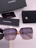 Chanel CH1250 Polarized Square Gold Lens Sunglasses for Women - 449053