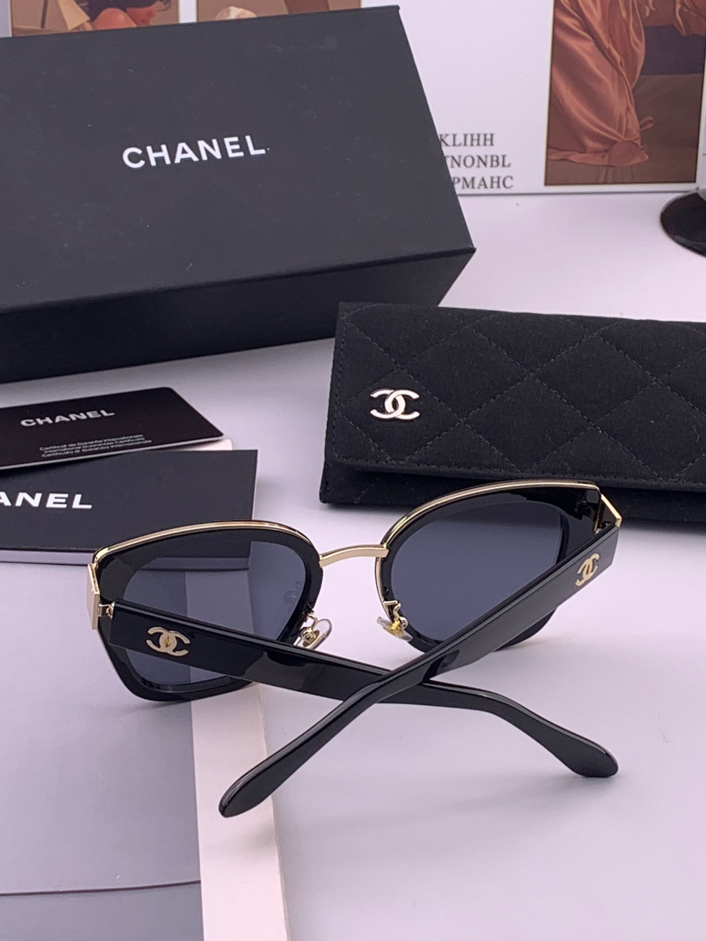 Chanel CH6991 Polarized Round Black Lens Sunglasses for Women - 449055 - detail image 6