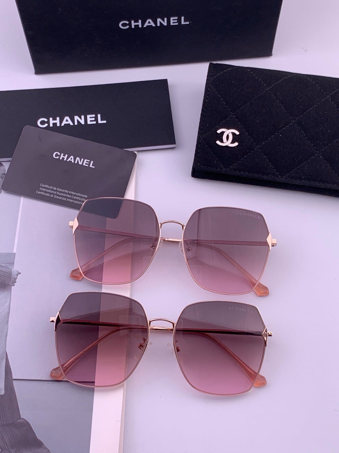Chanel CH2029 Polarized Rimless Brown Lens Sunglasses for Men & Women - 449043 - detail image 6