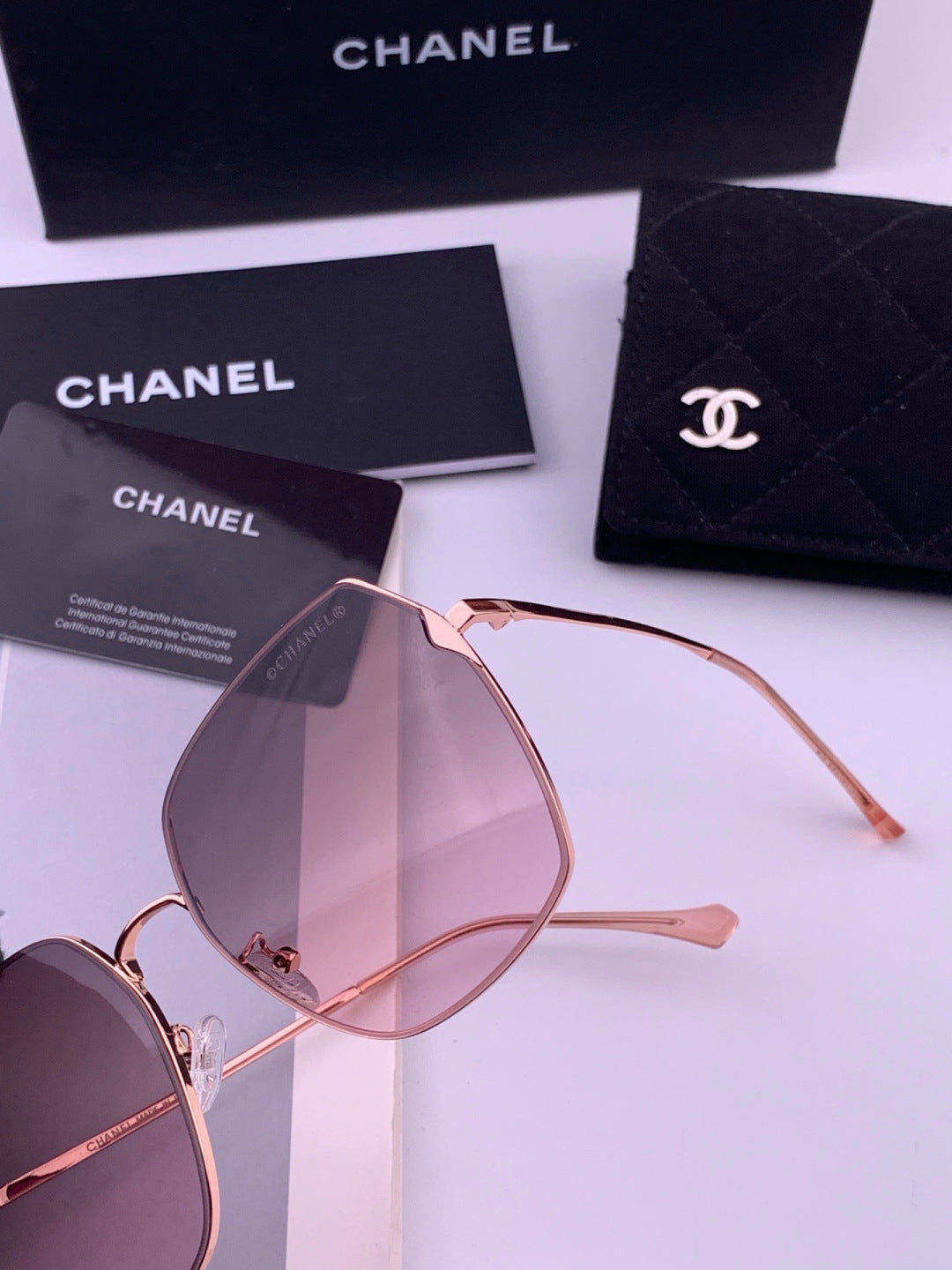 Chanel CH2029 Polarized Rimless Brown Lens Sunglasses for Men & Women - 449043 - detail image 2