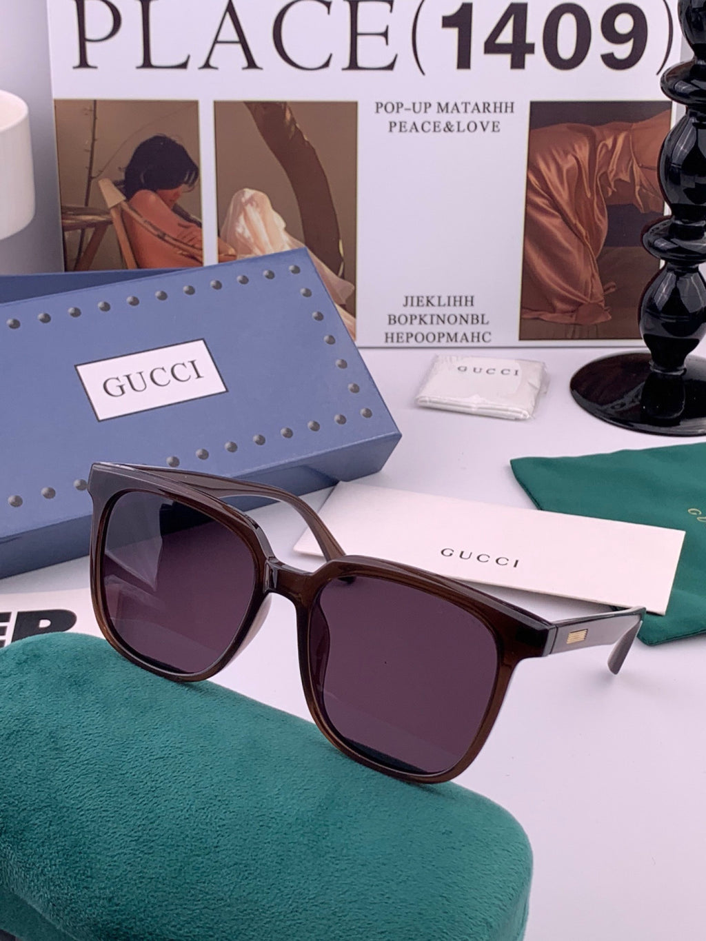 Gucci G2816 Polarized Square Orange Lens Sunglasses for Women - 448687