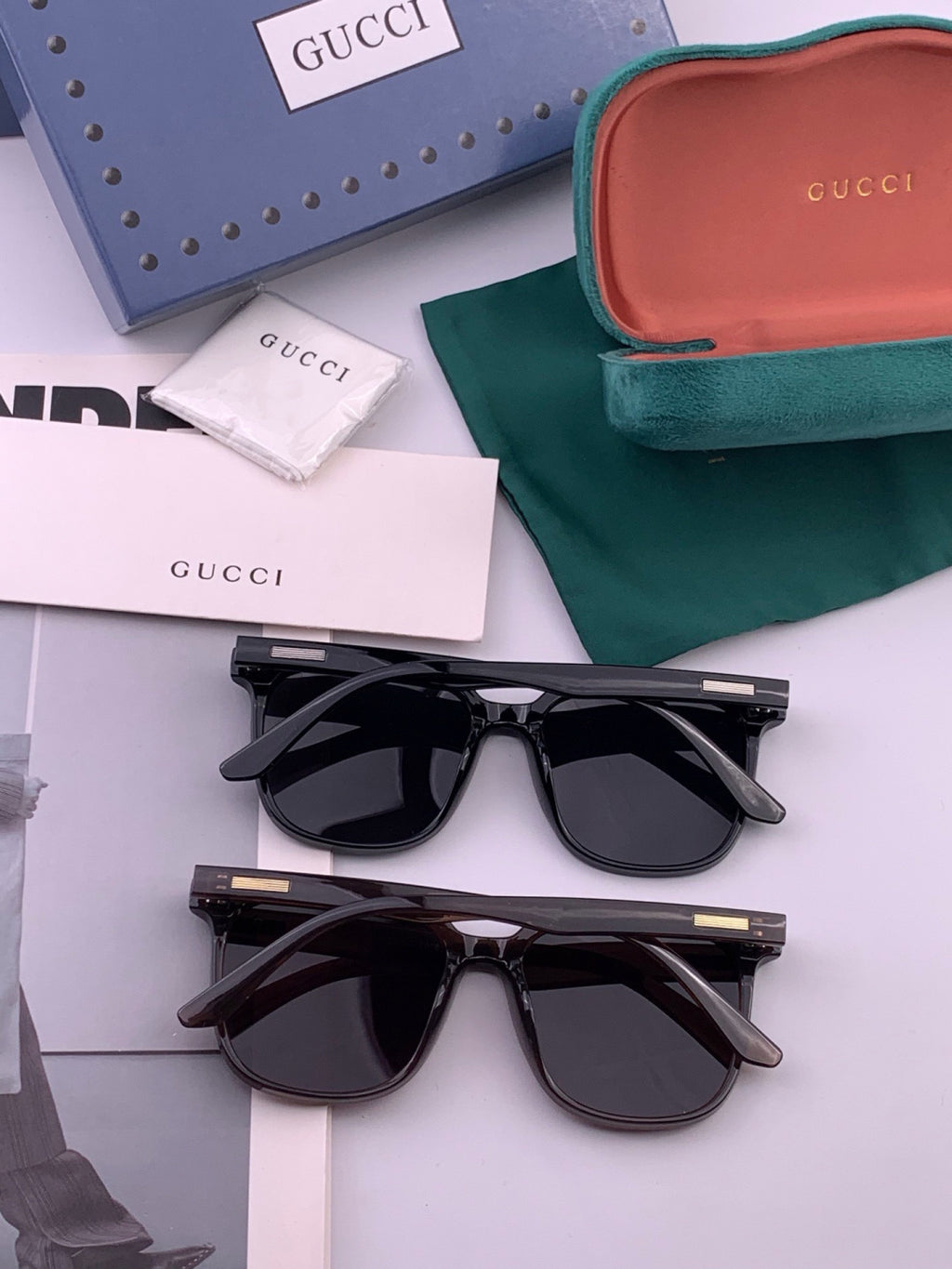 Gucci G2816 Polarized Square Orange Lens Sunglasses for Women - 448687 - detail image 4