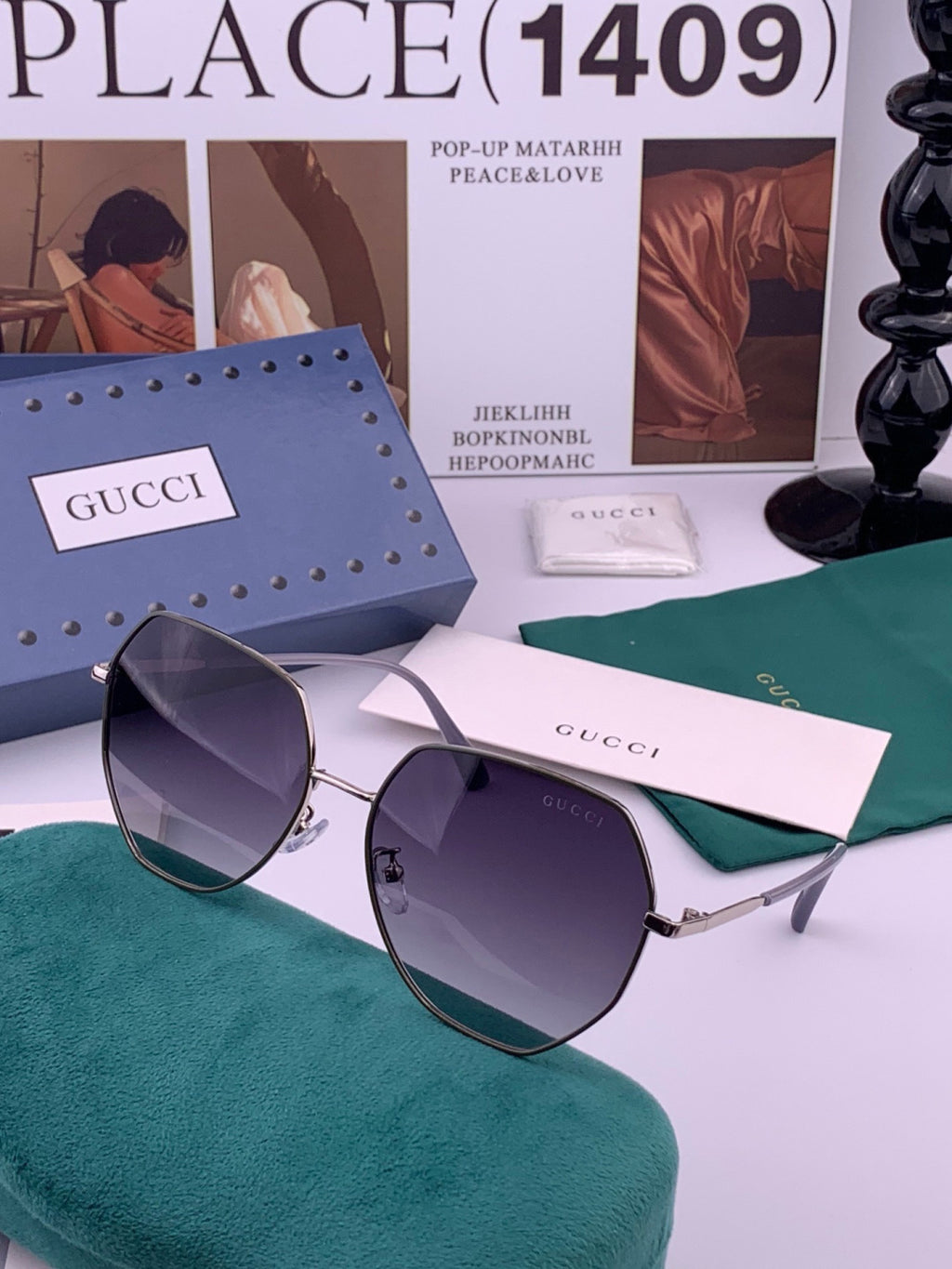 Gucci G1251 Polarized Round Brown Lens Sunglasses for Women - 448690 - detail image 2