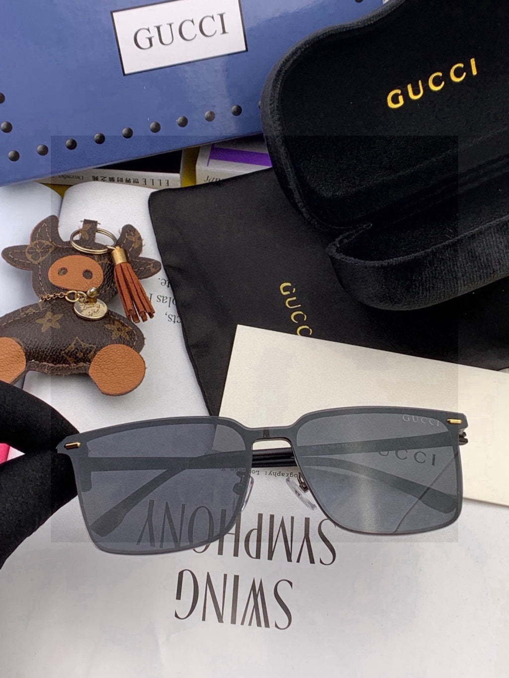 Gucci G11363 Fashion Red Lens Sunglasses for Men & Women - 448691