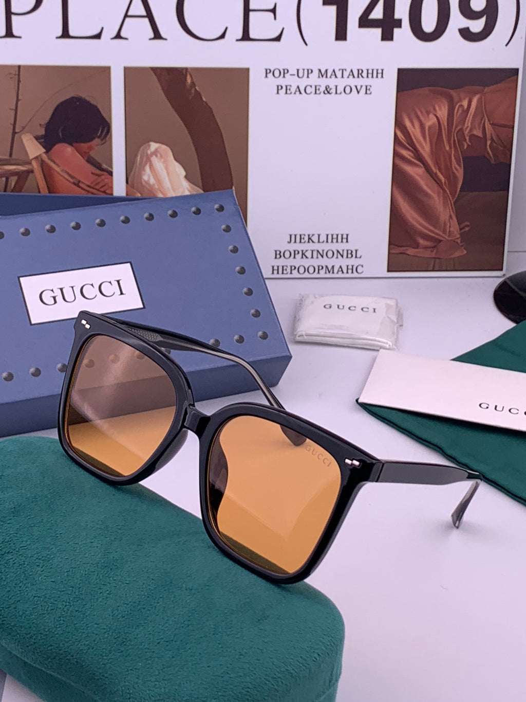 Gucci G2897 Square Brown Lens Sunglasses for Men & Women - 448695 - detail image 2