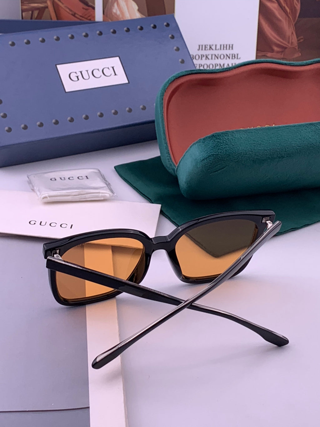 Gucci G2897 Square Brown Lens Sunglasses for Men & Women - 448695 - detail image 5