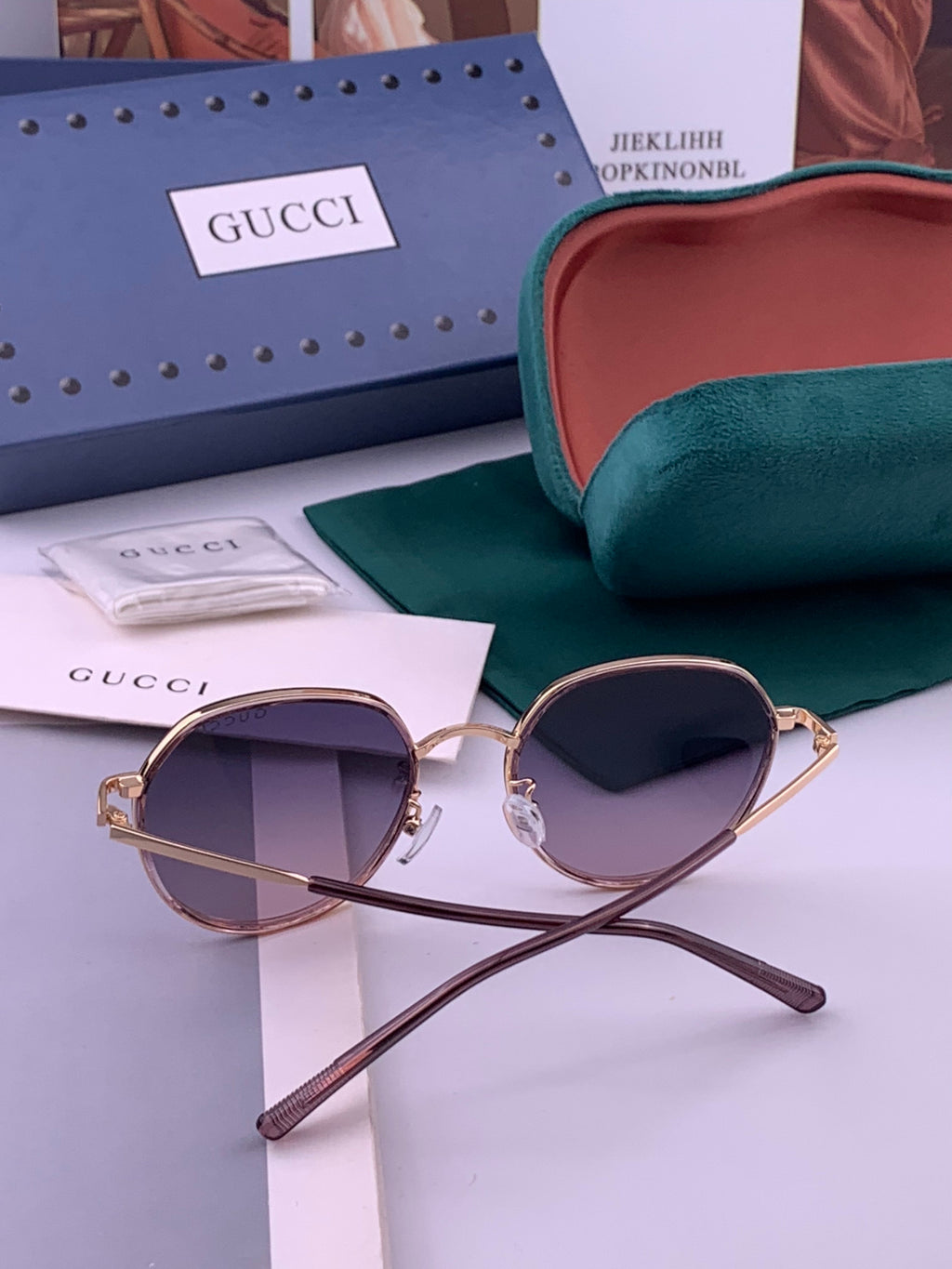 Gucci G2235 Polarized Round Brown Lens Sunglasses for Women - 448697 - detail image 5