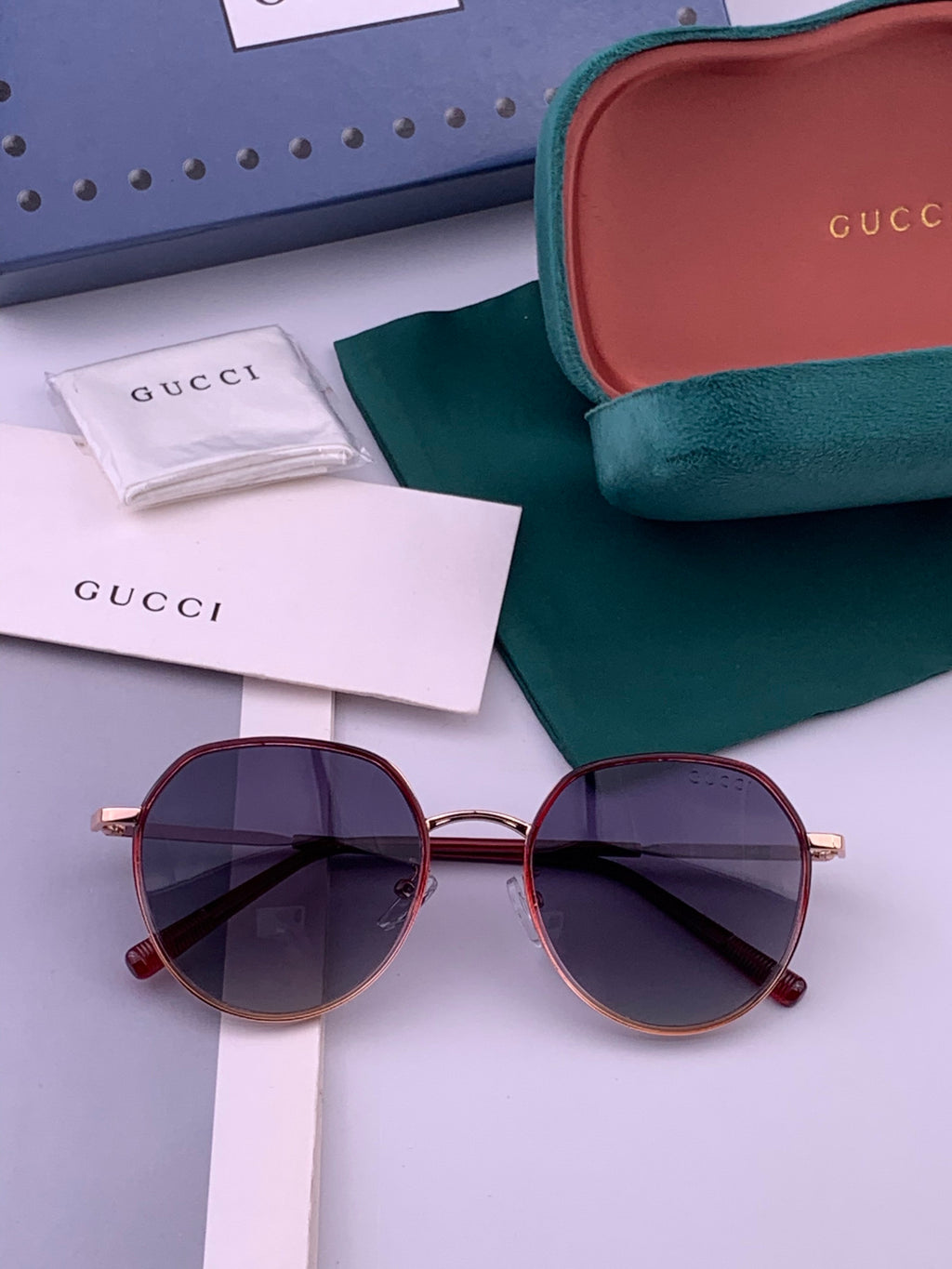 Gucci G2235 Polarized Round Brown Lens Sunglasses for Women - 448699 - detail image 7
