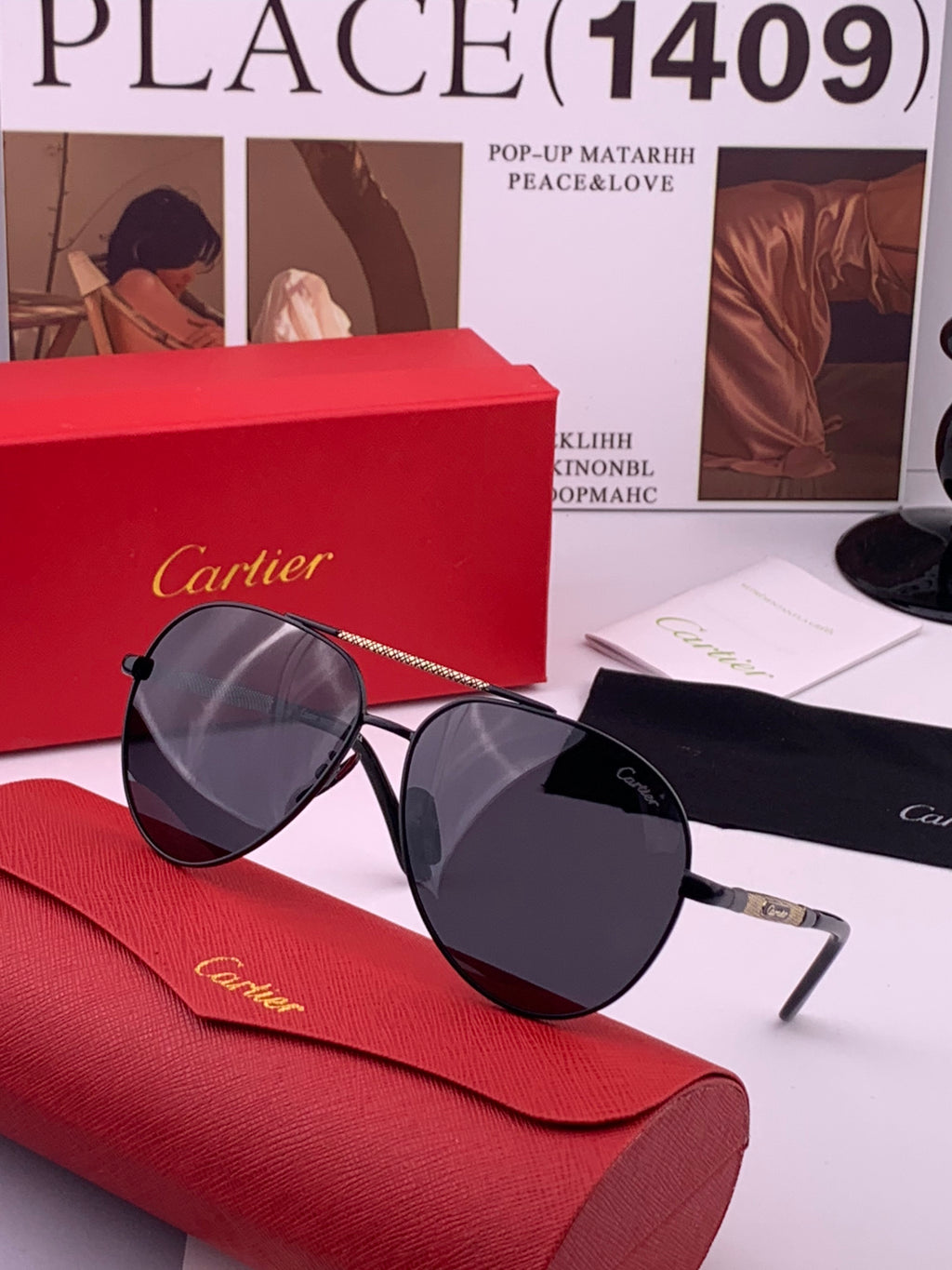Cartier CK4080 Polarized Fashion Orange Lens Sunglasses for Men & Wom - 449519 - detail image 2